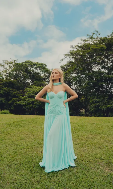Vestido Lola, verde água, da coleção Summer Muse.